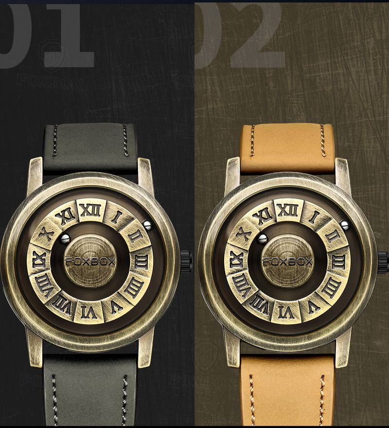 Neue personalisierte und kreative Herren-Quarzuhr mit magnetischer Aufhängung und Spiegel ohne Temperament, inländische Uhr_voghion.com