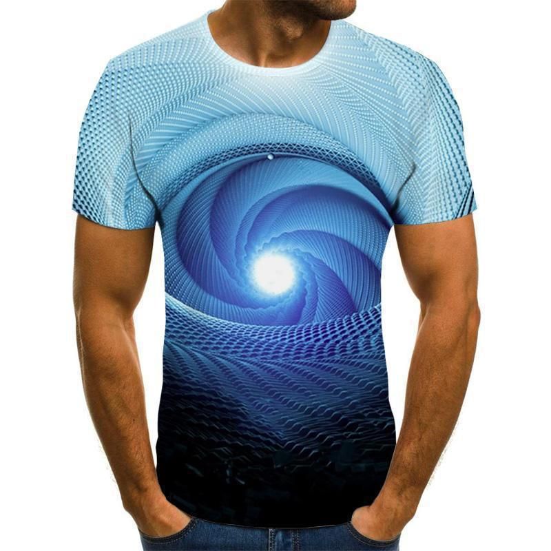 Personalized Unisex Casual Short Sleeve Fashion Versatile Loose 3D Couple T-Shirt_voghion.com