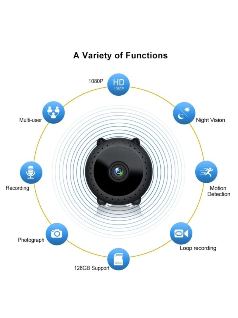 4K 1080P HD Minikamera Wifi Smart Hjem IP Webkamera Fjernovervåking Actionkamera Espia Usynlig Magnetisk Nattsyn_voghion.com