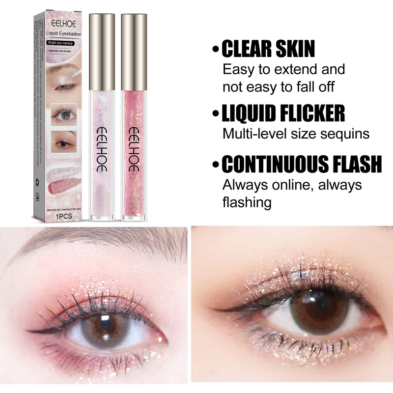 high gloss liquid eye shadow waterproof fine glitter high gloss sleeping silkworm brighten tears eye make up pearl_voghion.com