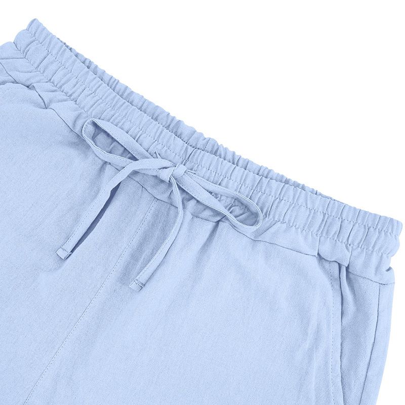 Camicia da spiaggia a maniche lunghe, semplice, traspirante, in lino, casual e ampia, da uomo, stile hawaiano, stile transfrontaliero americano._voghion.com