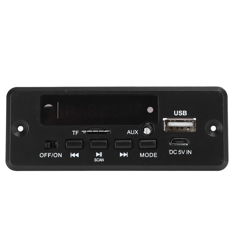 Digital Amplifier Decoder Board Bluetooth 5.0 FM Support Microphone Car MP3 Player With Remote Controller 2x3W Black_voghion.com