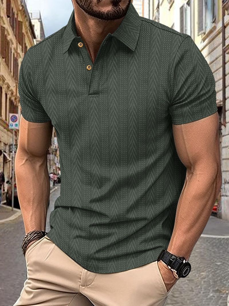 Unbeatable Quality 2024 Summer Outdoor Collar Men's T-shirt Solid Color Short Sleeved Polo Top_voghion.com