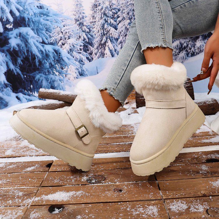 Stivali da neve invernali da donna con spessa fodera in pelliccia, suola in gomma antiscivolo e plateau spesso per calore e comfort estremi_voghion.com