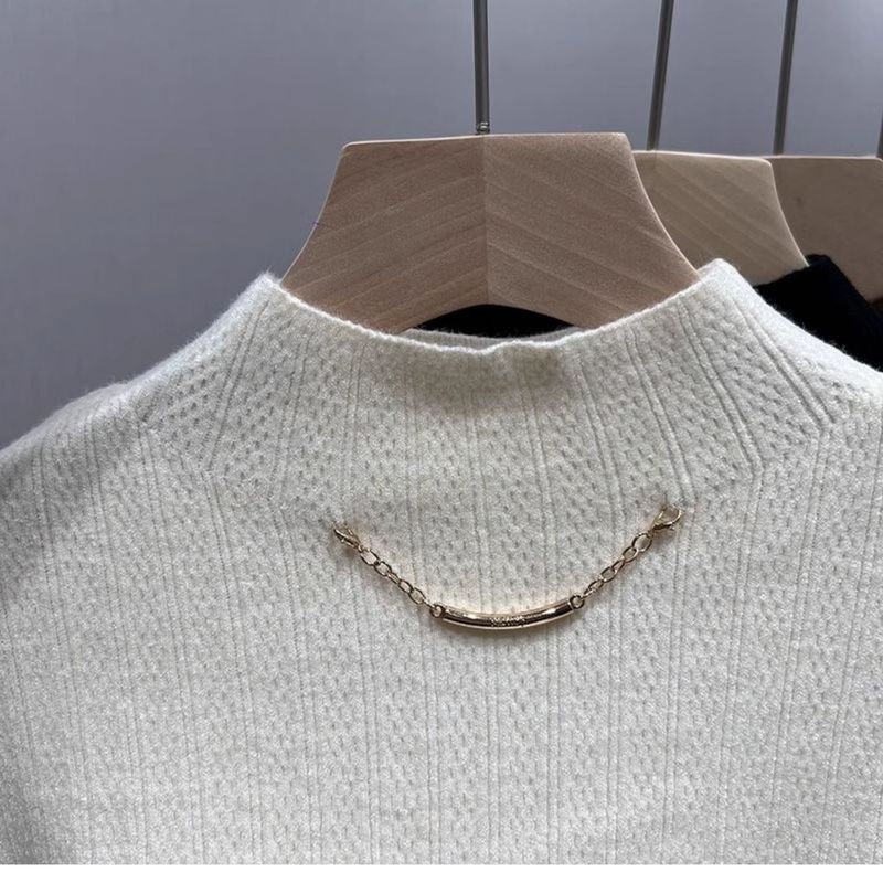 Semi-coltrui met thermische gebreide top – fleecegevoerde winterbasislaag (mix van viscose en polyester, één maat past de meeste)_voghion.com