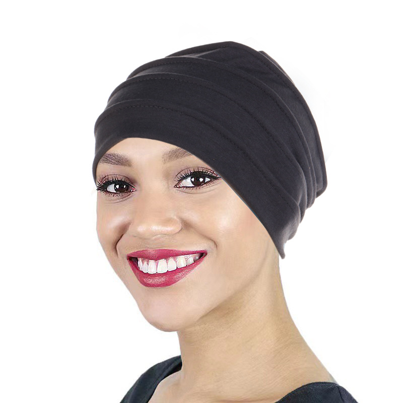 women's elastic pleated hexagonal hat Muslim base hat in stock_voghion.com