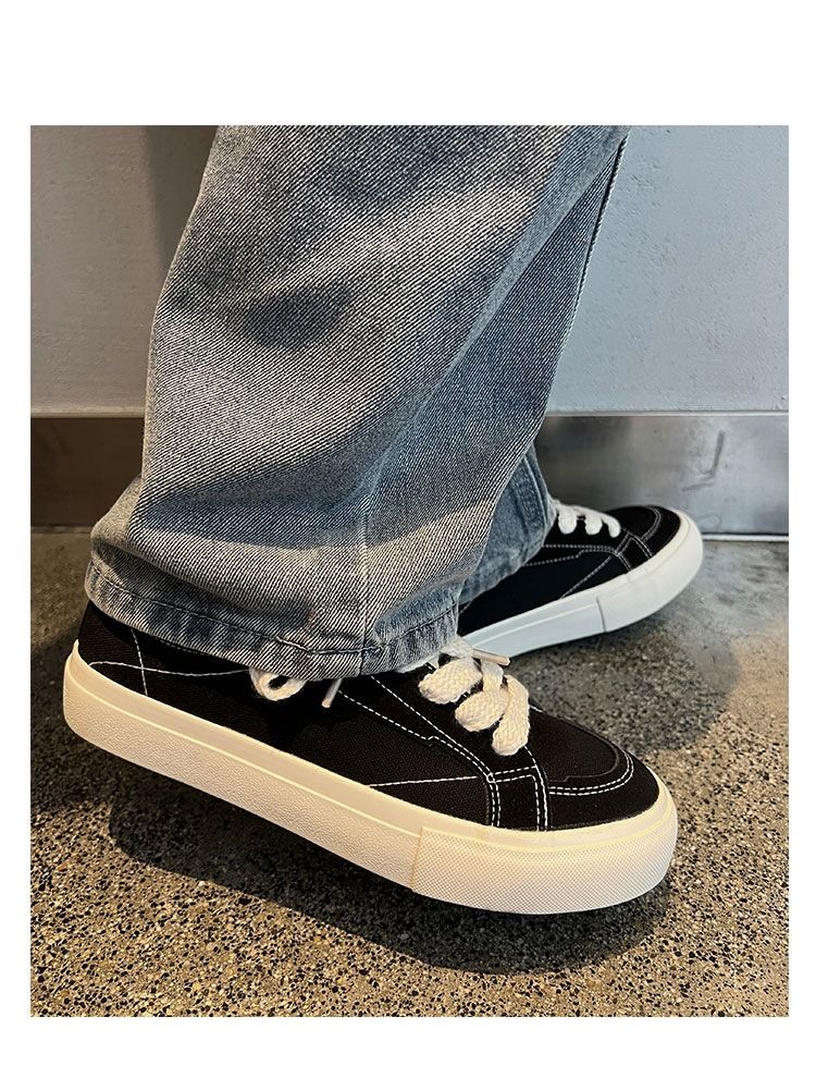 Trendige, atmungsaktive rote Herren-Sneaker von Niche – vielseitige High-Street-Sneaker aus Canvas für Studenten_voghion.com