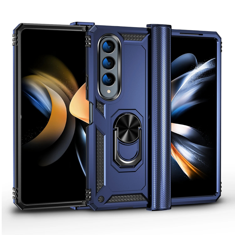 Voor 4 3 Fold4 Fold3 Shockproof Folding Armor Case voor Samsung Galaxy Z Fold 5 Fold5 5G Standhouder ring Cover_voghion.com