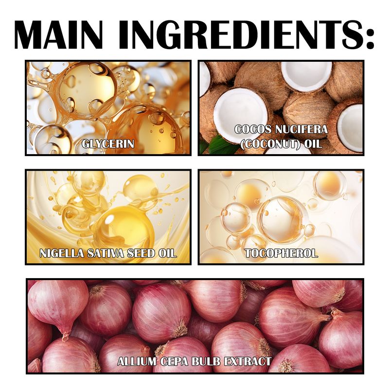Red Onion Black Seed Oil Conditioner, Nourishing Hair Smooth Shine Fragrant Conditioner_voghion.com