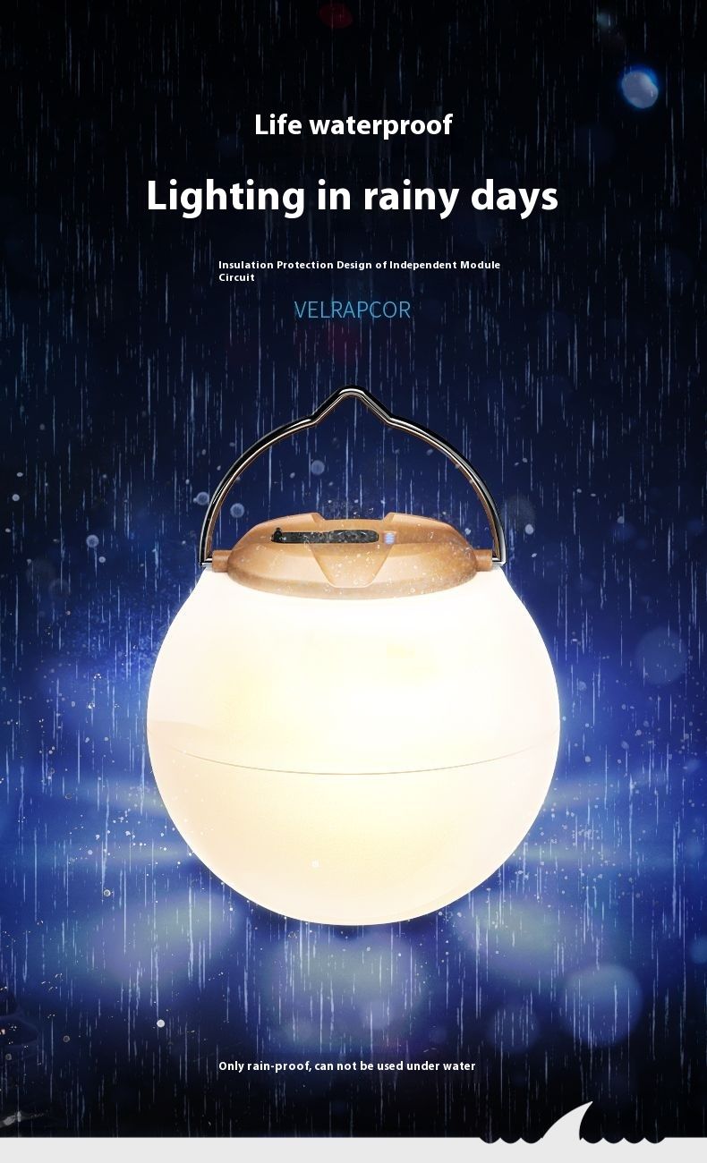 Lámpara de iluminación ambiental portátil para puesto de mercado nocturno con batería de larga duración, tienda de campaña recargable multifuncional para exteriores_voghion.com