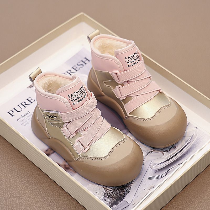 Girls' Snow Boots Comfortable Fleece Lined Thickened Internet Celebrity 2025 Autumn Winter Versatile Stylish Thick Sole_voghion.com