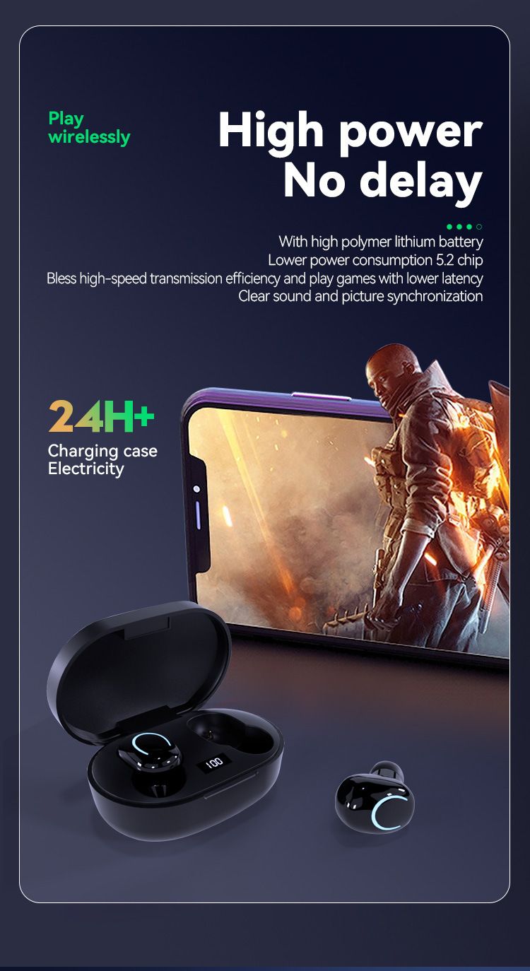 Nuovo X12 Auricolare Bluetooth wireless Display digitale 5.3TWS Mini auricolari Auricolari sportivi Auricolare Bluetooth in-ear_voghion.com