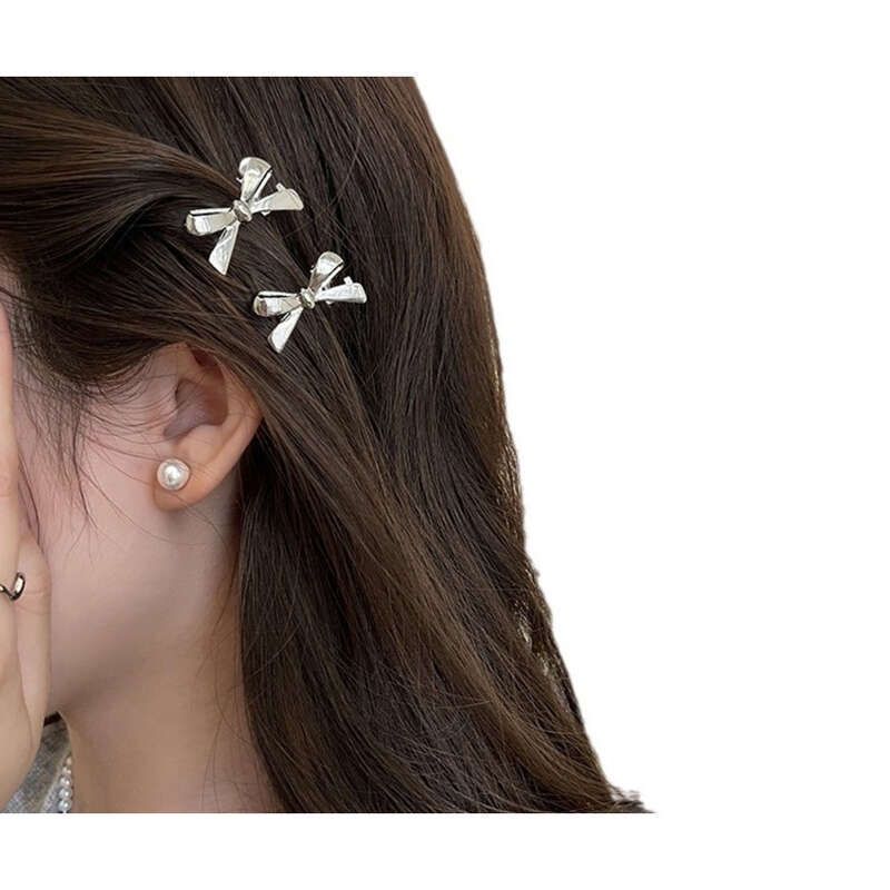 2025 Nuovo dolce e fresco fiocco in metallo piccolo da donna frangia laterale per orecchie e fronte senza traccia, fermagli per capelli, accessori per capelli_voghion.com