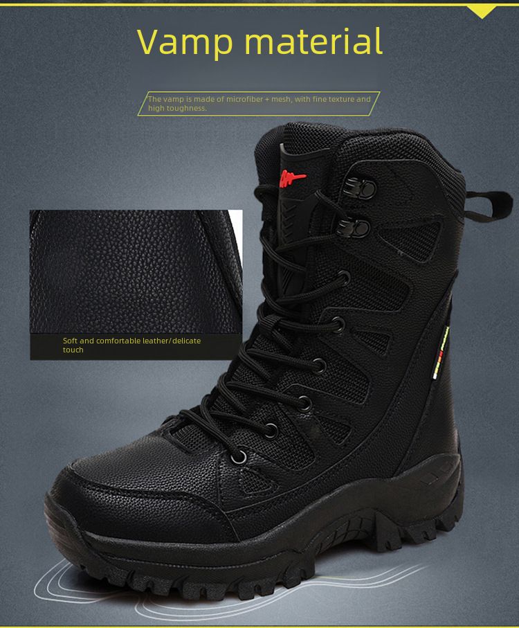 2022 Winter Neue grenzüberschreitende Outdoor-Schneestiefel für Paare in großen Größen für Herren und Damen, hohe, mit Fleece gefütterte, verdickte Wander-Schneeschuhe_voghion.com