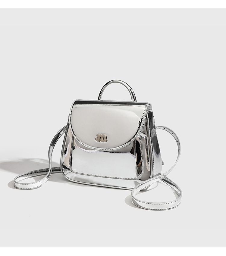 Damentaschen Silberner Rucksack aus Ölwachsleder für Damen, neue Modekette, Handtaschendesign, Nischen-Reiserucksack_voghion.com