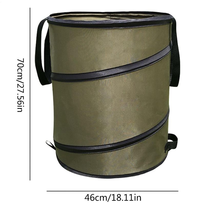 Portable Oxford Collapsible Pop-Up Garden Leaf Trash Can Garbage Storage Bag Bin_voghion.com