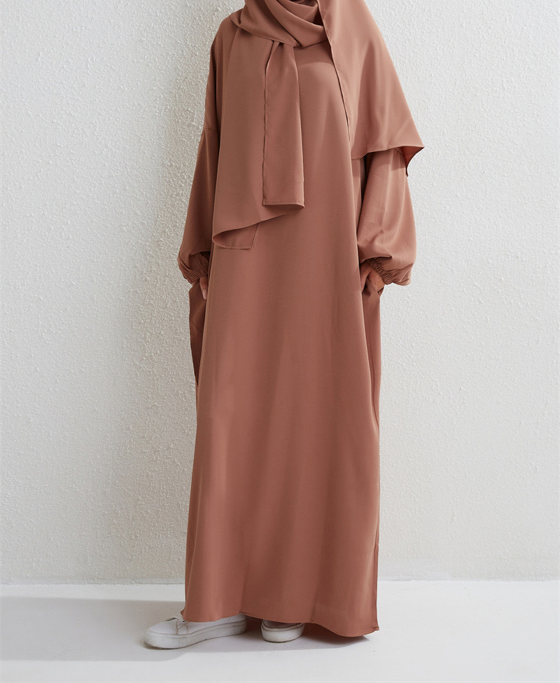 Malaysisches Damen-Kaftan-Kleid im Nahen Osten, Dubai, türkisch, mit Kapuze, langes Kleid_voghion.com
