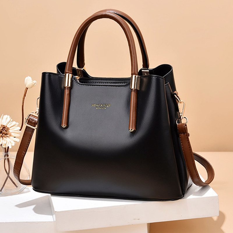Lihanbao Lady Bag Simplicity Multistrato Borsa a tracolla portatile Borsa a tracolla grande in pelle coordinata per abbigliamento da donna, per uso quotidiano - Blu scuro_voghion.com