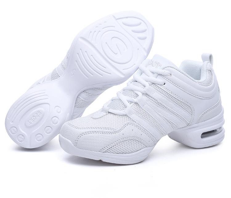 Scarpe sportive da donna in mesh traspirante con suola morbida e cuscino d'aria, da ballo moderno rialzato quadrato 2024_voghion.com