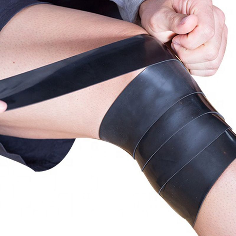 Functional Latex Elastic Rehabilitation Fitness Wrap Knee Joint Muscle Fascia Compression Voodoo Band_voghion.com