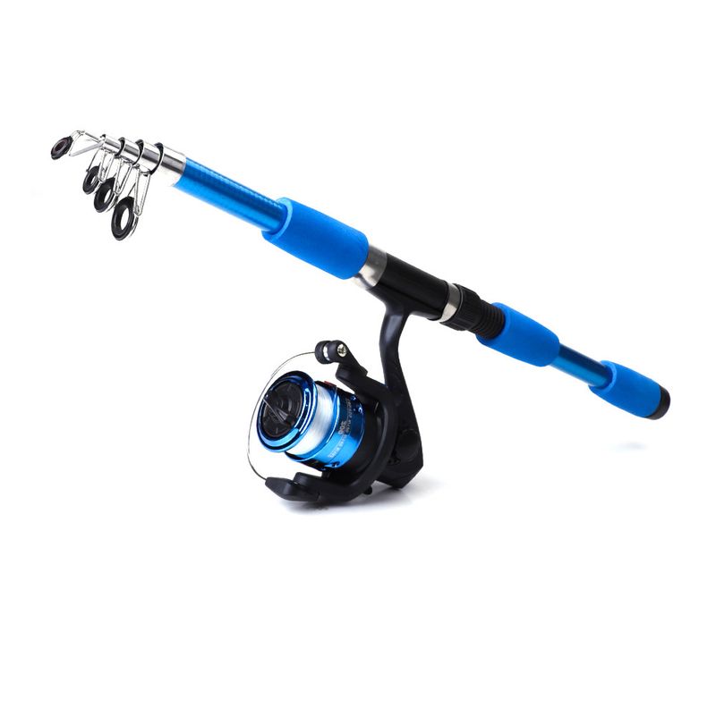 2.1m & 1.8m Telescopic Sea Fishing Rod Set with Lure - Portable Newbie Combination Including Soft Baits and Multiple Fishing Tools_voghion.com