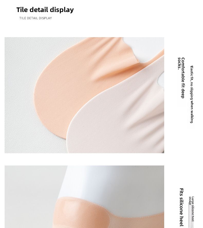 Summer thin ice silk socks women's mesh socks breathable solid color boat Socks seamless shallow mouth all-match socks women's invisible socks_voghion.com
