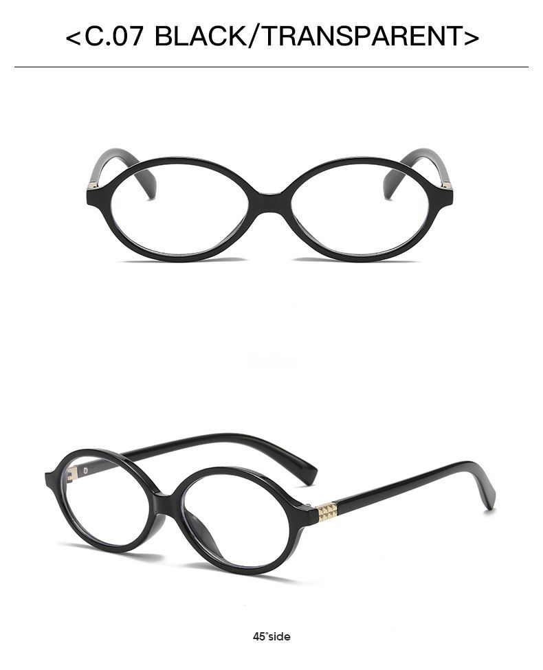 Jett 9432 Zhang Yuanying same style Oval small frame sunglasses retro Korean plain anti-blue light glasses can match myopia_voghion.com
