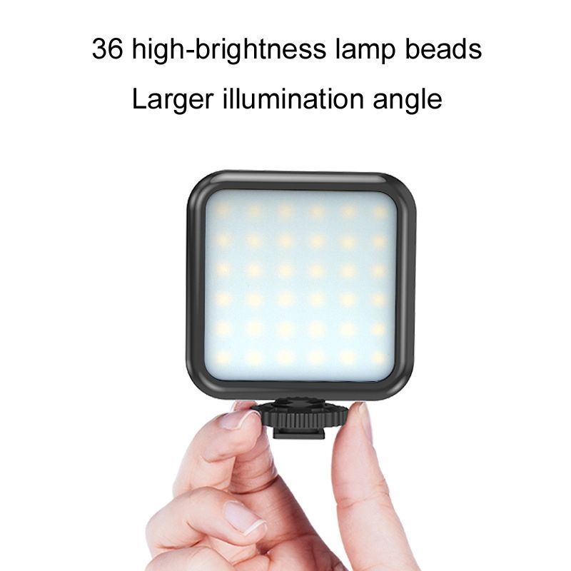 3 in 1 Video Shooting LED Light Portable Tripod Live Microphone, Specification:Battery Models_voghion.com