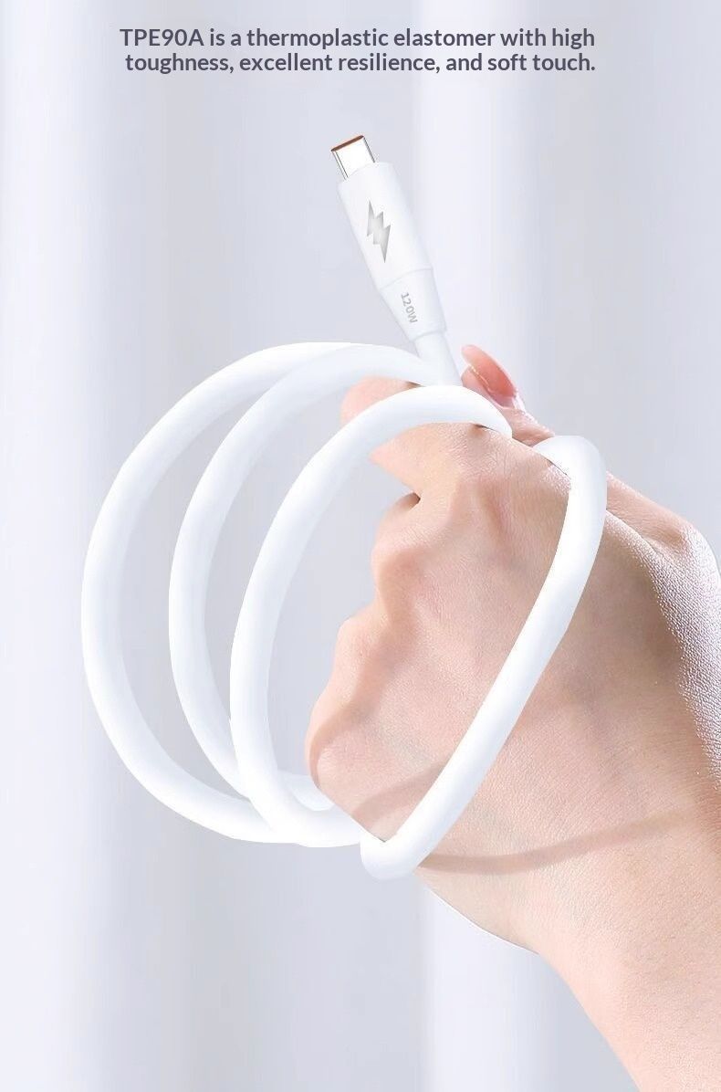 Câble de charge Digitex 120 W renforcé 6 A ultra-rapide Python compatible avec les téléphones Android Huawei Type-C_voghion.com