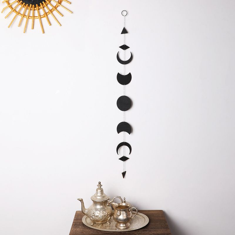 Internet beroemdheid houtsnippers auto interieur muur decoratie hanger sieraden mode Nordic eenvoudige ster halve maan hanger thuis groothandel_voghion.com