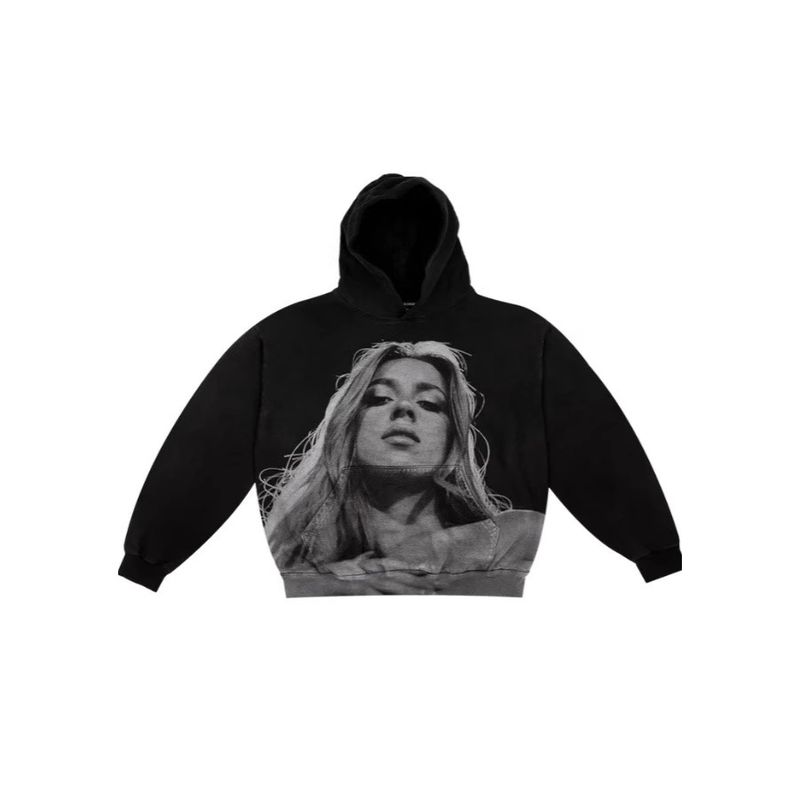 Sweat à capuche imprimé numérique pour homme avec un motif portrait unique - Pull oversize tendance pour femmes et adolescentes (camel, noir, gris, plusieurs styles)_voghion.com