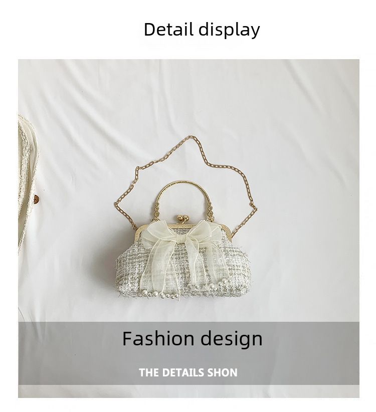 Women's simple gentle handbag 2023 spring and summer new style elegant shoulder messenger bag chain bag women's bag_voghion.com