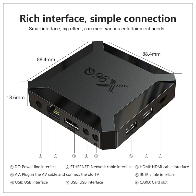 X96Q TV Box Android 10 2GB 16GB Allwinner H313 Quad Core 4K 60fps Smart TVBOX Wifi Google Player Youtube X96 1GB 8GBSet Top Box_voghion.com