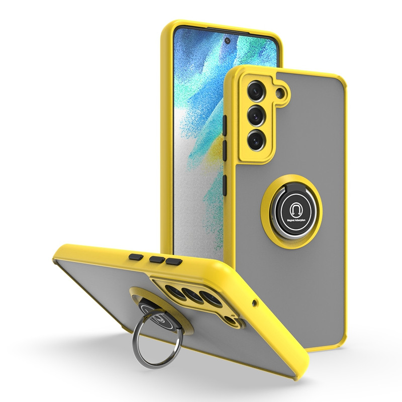 Magnetinis žiedas matinis, apsaugantis nuo kritimo telefono dėklas, skirtas Samsung Galaxy S8 S9 S10 S20 S21 S22 S23 Plus S10E S20FE Note8 Note9 Note10 Note20 Ultra Bracket Dangtelis_voghion.com