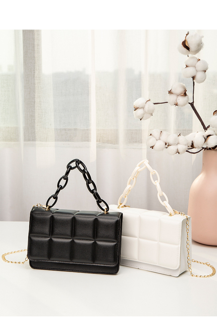 Kadınlar için PU Deri Omuz Çantaları 2023 Moda Doku Zincir Rhomboid Crossbody Çanta Yaz Trendi Çanta Telefonu Çanta El Çantaları_voghion.com