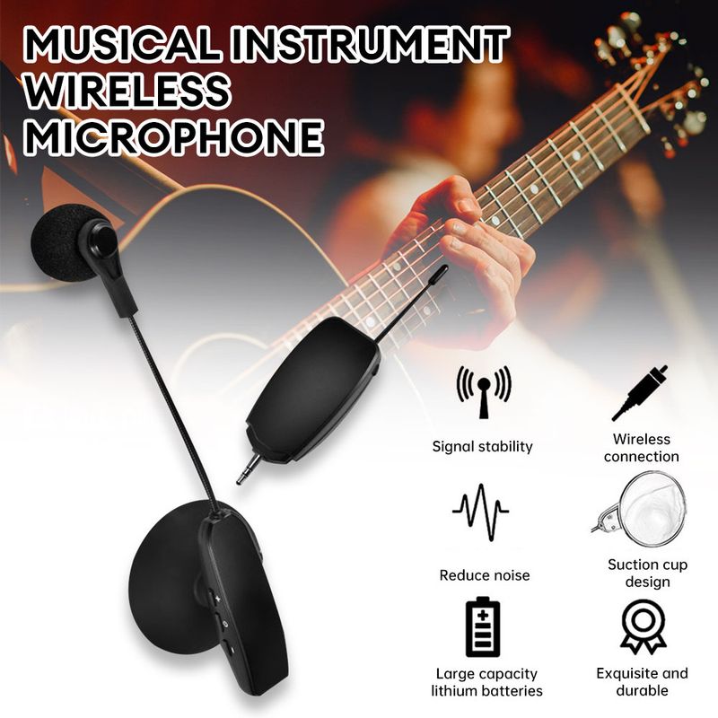 Wireless Microphone For String Instruments Music Instrument Microphones Vio Guitar Pipa Dedicated Mic Speaker Plug and_voghion.com