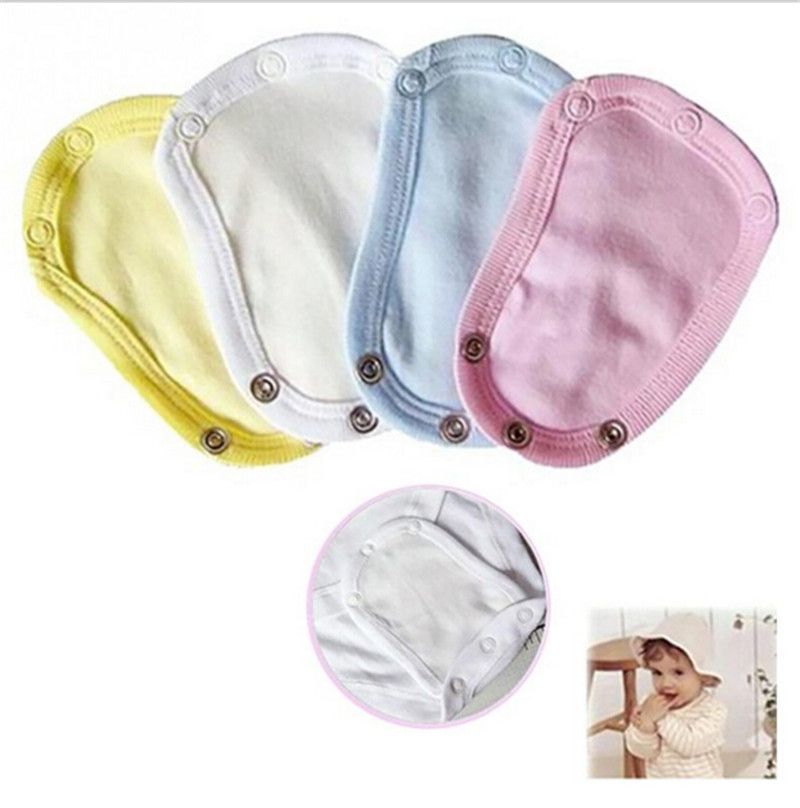 Double-layer Baby's Haggown Extension Piece Pure Cotton Baby's Triangle Haggown Climbing Wear jumpsuit Wrap Fart Clothes Lengthened Cloth Pad_voghion.com