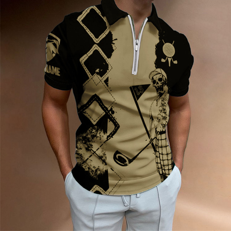 Polo pour homme, chemise de golf de qualité, mode professionnelle, haut à rayures, manches courtes, été_voghion.com