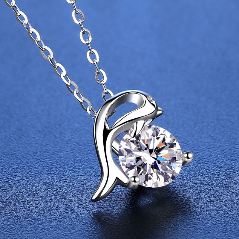 Tancise Luxe Persoonlijkheid Zilveren Moissanite Hanger Ketting Dames Classic Tide Party Gift_voghion.com