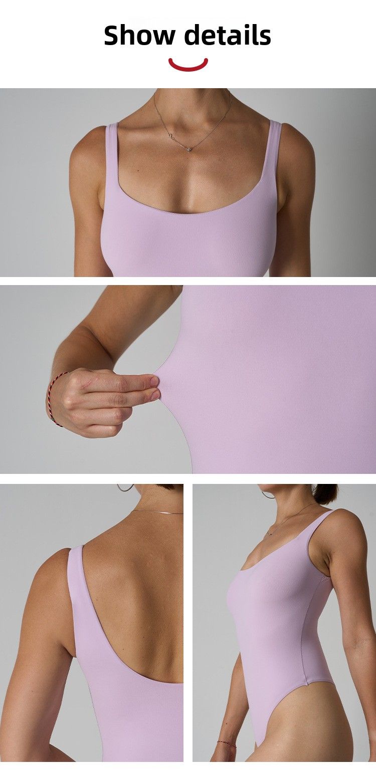 European And American Cross-Border Trendy Sleeveless Tummy Control Butt-Lifting Yoga Wear Sports Triangle Button High_voghion.com