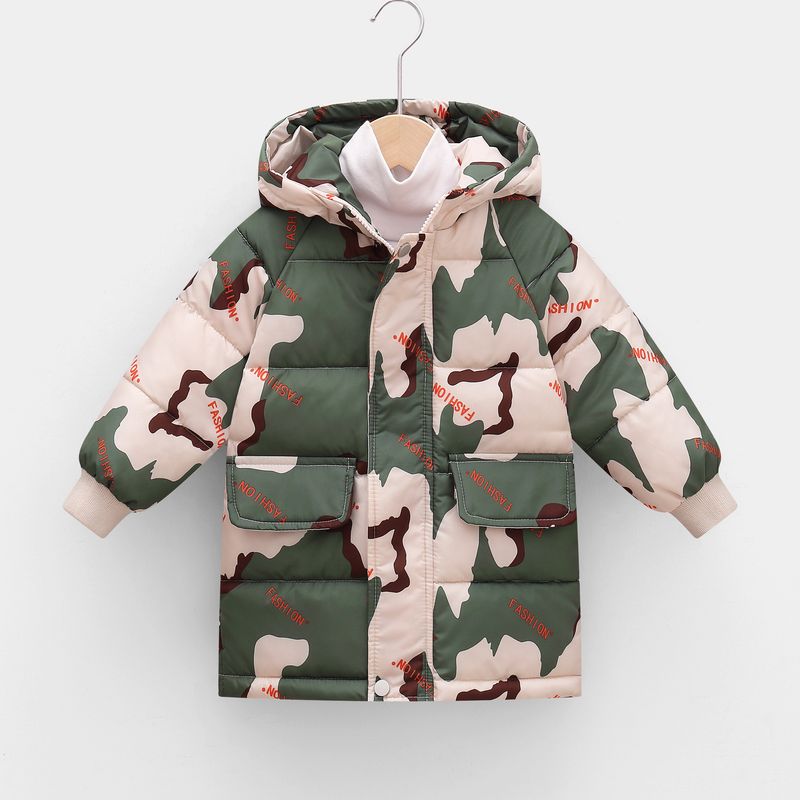 Piumino invernale con cappuccio per bambini - Cappotto lungo in poliestere spesso per ragazzi e ragazze (10 colori, 100-150 cm, lavabile in lavatrice)_voghion.com