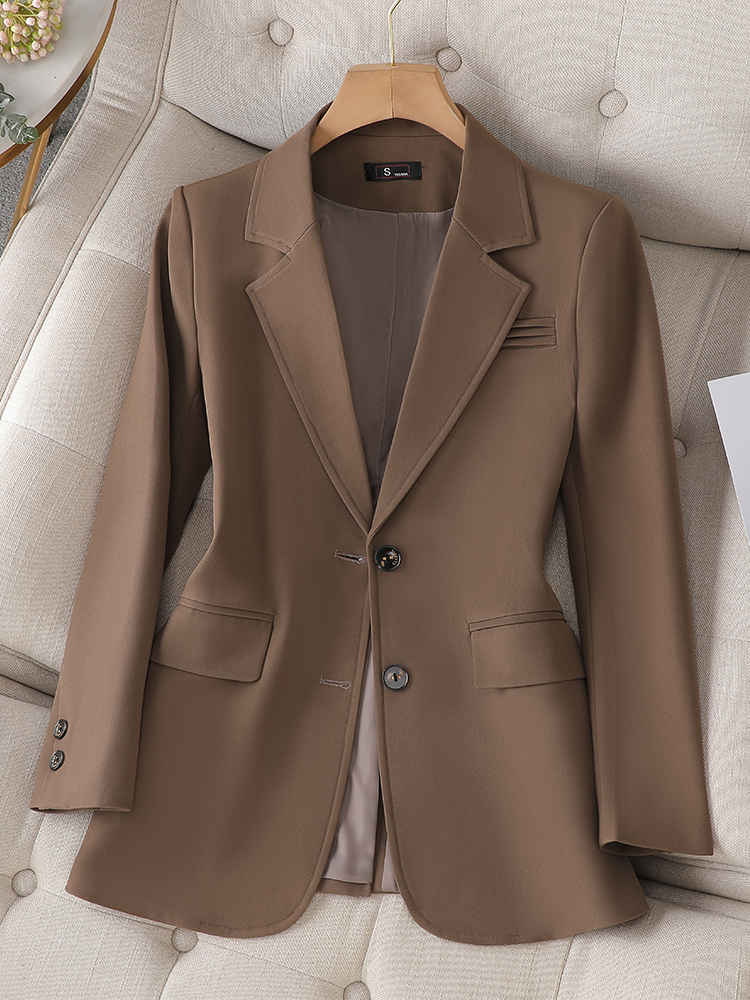 Yitimuceng Moda Prink Giacca Sportiva Delle Donne 2023 Nuove Signore Dell'ufficio A Maniche Lunghe Petto Casual Giubbotti Coreano Elegante Blazer_voghion.com