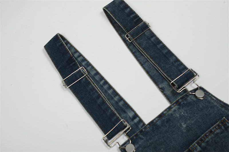 Vêtements pour hommes, salopette en jean délavé style rétro américain, motif animal amusant, pour hommes et femmes, design décontracté et ample, une pièce_voghion.com