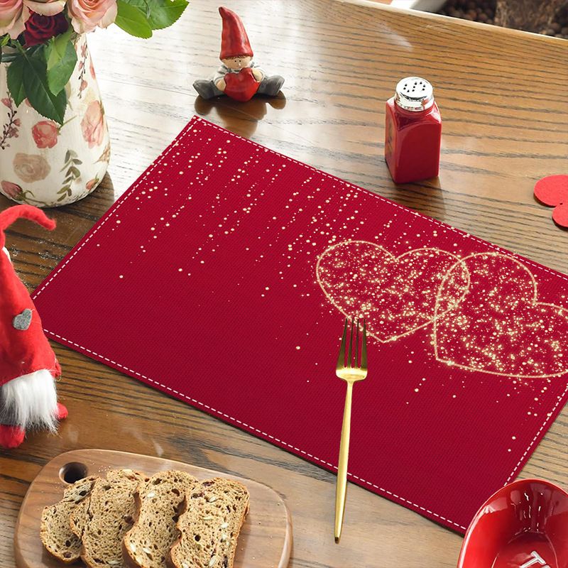 Keten Masa Örtüsü 4'lü Set - Noel, Bağımsızlık Günü ve Günlük Kullanım İçin Isıya Dayanıklı ve Çevre Dostu Yemek Örtüleri_voghion.com