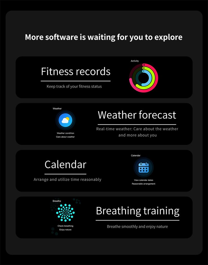 New With Earbuds Bluetooth Headset Speaker Tracker Music Sport Men Waterproof Smart Watch AMOLED Screen_voghion.com