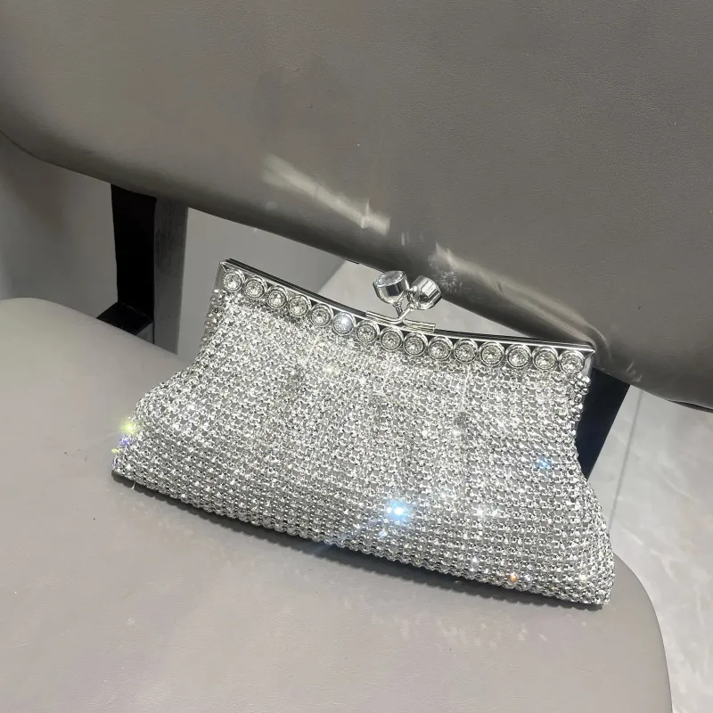 Henkel Strass Abend Clutch Tasche Geldbörse und Handtasche funkelnde Kristall Schulter 250314l_voghion.com