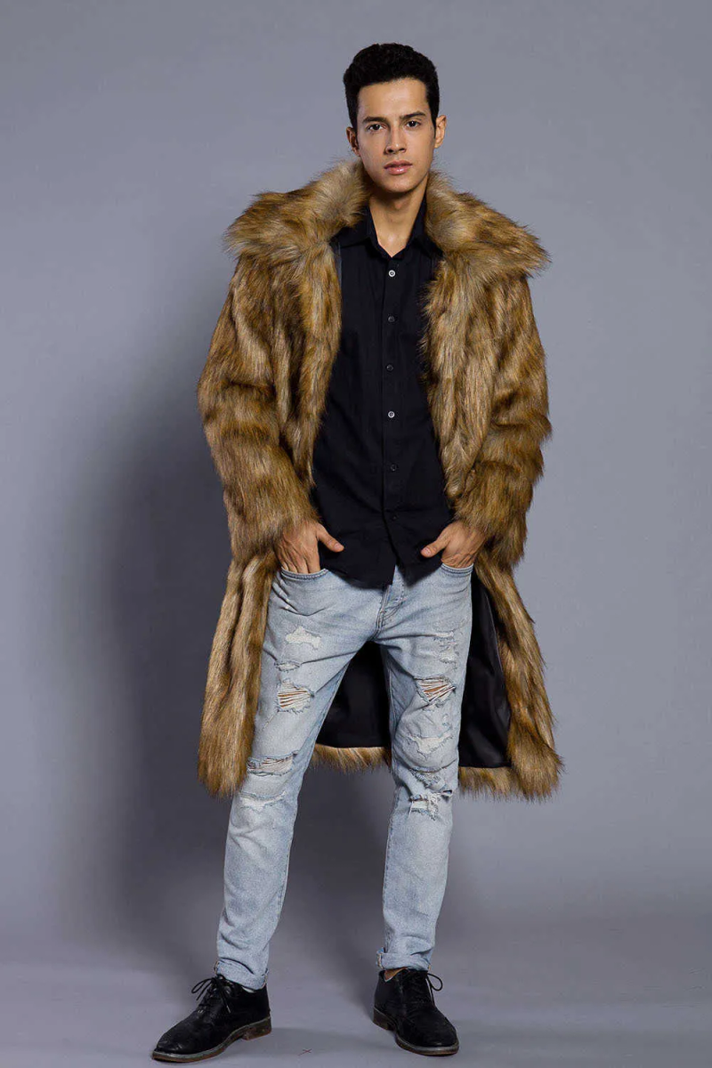 2018 herbst Winter Neue männer Quadrat Kragen Faux Nerz Pelz Langen Mantel High-grade Mann Komfortable Dicke Warme windjacke_voghion.com