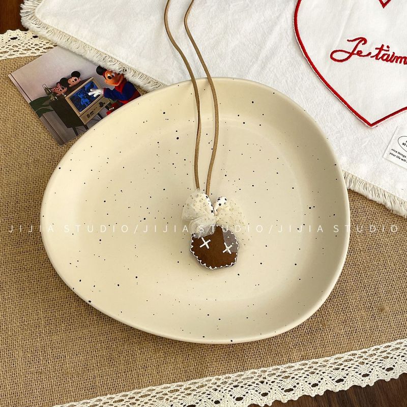 Collier en tissu coréen fait main pour enfants, pendentif mignon pour vêtements, pull, accessoires pour vêtements d'automne et d'hiver faits à la main_voghion.com