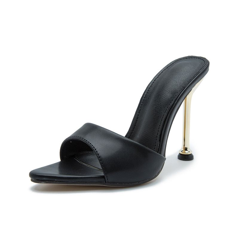 New Pointy Electroplated High Heel Sandals_voghion.com