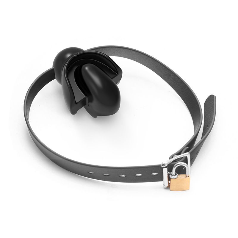 JSSMATE Bavaglio in silicone per saliva, divertente, con lingua fissa e blocco della bocca_voghion.com